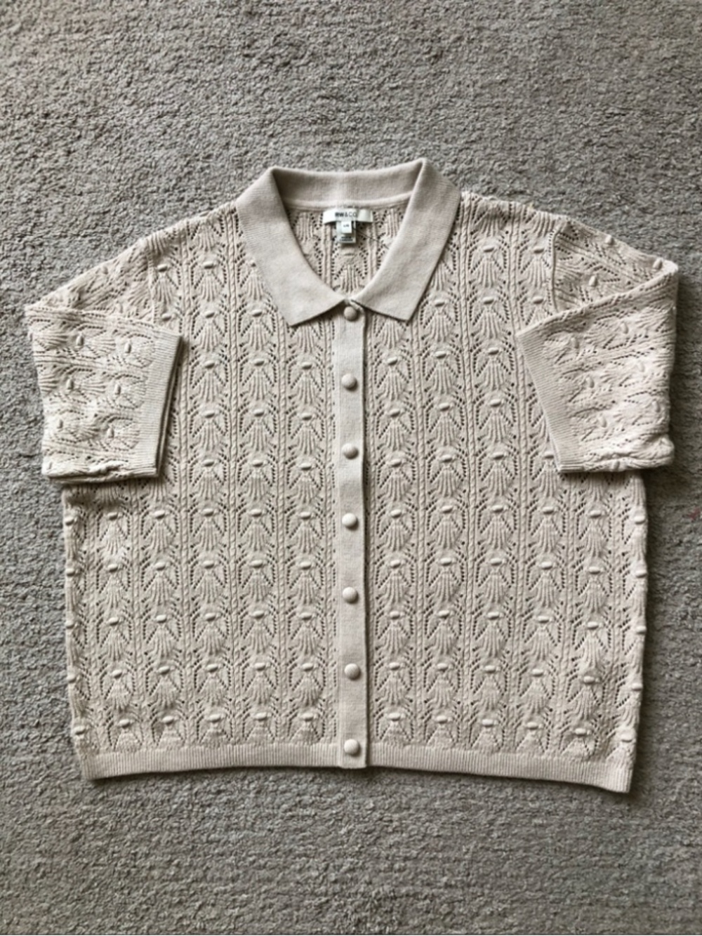RW&CO Crocheted Cropped Top.